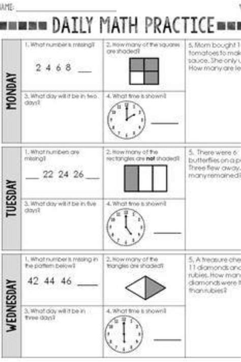 Nd Grade Math Spiral Review Worksheets Joanna Rollin S Nd Grade