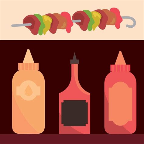 Barbecue Sauces Icons 10461973 Vector Art At Vecteezy