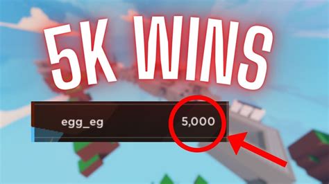 Hitting 5 Thousand Wins In Roblox Bedwars YouTube