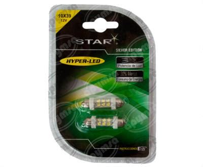 Foco Leds Festoon Tipo Fusibles Blanco V Leds Pz Star X