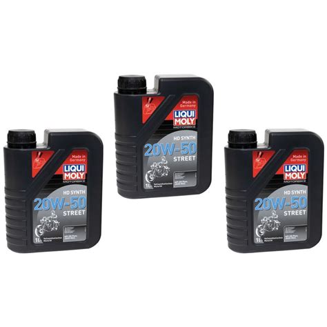 LIQUI MOLY Motoröl Street 20W 50 HD SYNTH 3 X 1 Liter online im M 44 95