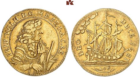 Friedrich Wilhelm der Große Kurfürst 1640 1688 Dukat 1687 LCS