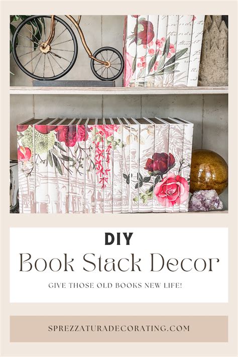 Diy Book Stack Decor Sprezzatura Decorating