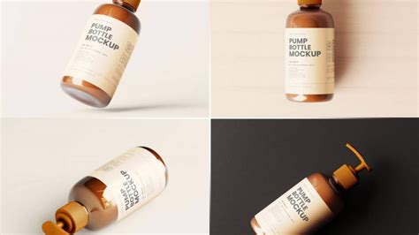 Free Coconut Oil Bottle Mockup Branding Scene Free Package Mockups