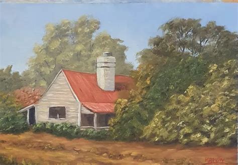 Australian Landscape Oil Painting Original Malmsbury Cottage Cheryl