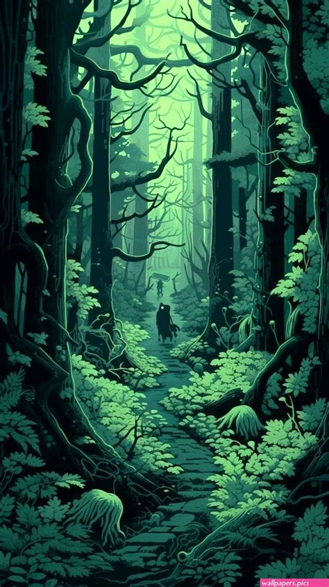 Green forest forest green road trees HD phone wallpaper | Wallpapers.Pics