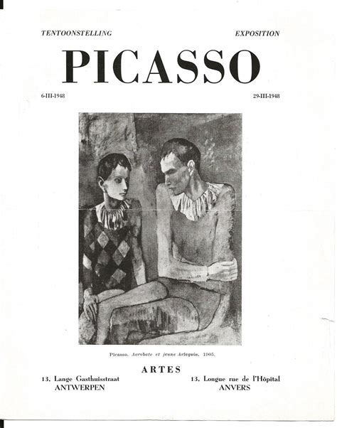 Pablo Picasso 1881 1973 Exhibtion Announcement Catalogue De