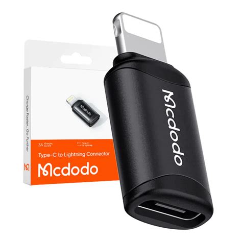 USB C To Lightning Adapter Mcdodo OT 7680 Black Wasserman Eu