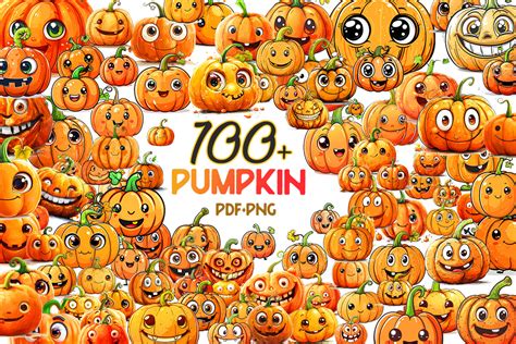 Funny Pumpkin Face Reaction Clipart Graphic by Brainside · Creative Fabrica