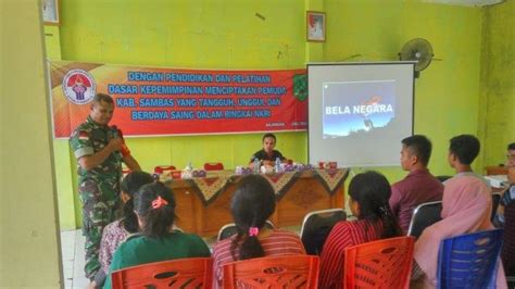 Danramil Sajingan Berikan Materi Wawasan Kebangsaan Dan Bela Negara Ke