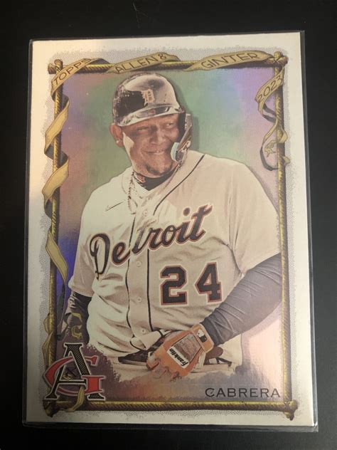 2023 Topps Allen And Ginter Silver Portrait 395 Miguel Cabrera SP EBay