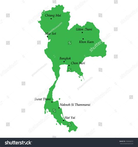 Thailand map cities