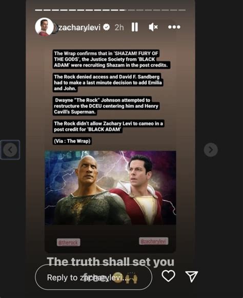 Zachary Levi Confirms Dwayne Johnson S Decision To Axe Shazam Post