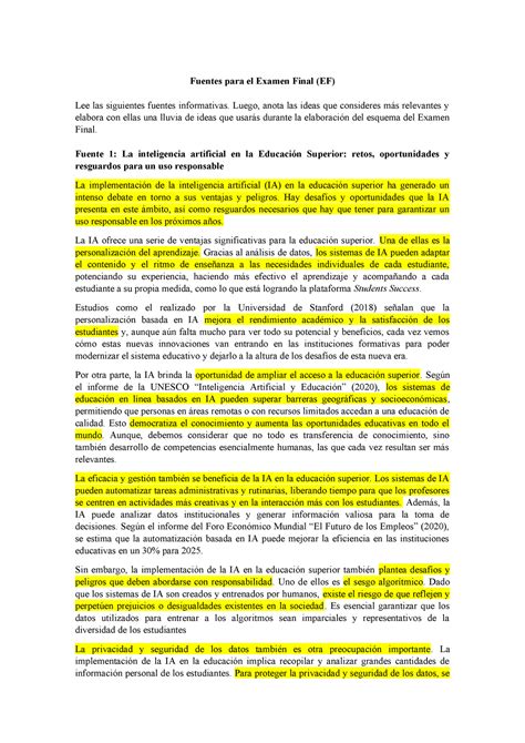 S Fuentes Examen Final Agosto Fuentes Para El Examen Final