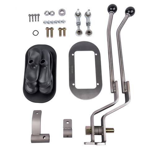 Np Stainless Twin Stick Shifter W Boot For Gm Transfer Case Shifter