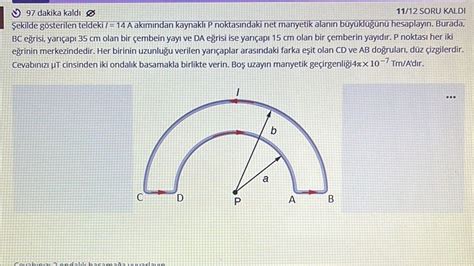 Solved Şekilde gösterilen teldeki I 14 A akımından kaynakı Chegg