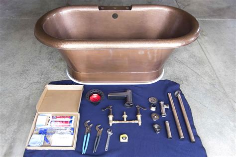 How to Install a Freestanding Bathtub: The Thales Copper Bathtub - Sinkology