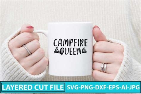 Campfire Queen SVG Cut File Graphic By DesignMedia Creative Fabrica