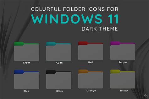 Colurful Folder Icons For Windows 11 Dark Theme By Mounir210 On Deviantart