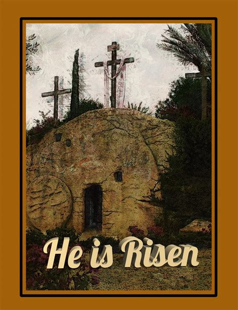 He Is Risen Easter Poster Free Stock Photo - Public Domain Pictures