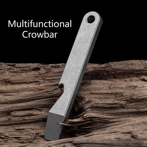 CNEDC Titanium Alloy Crowbar Outdoor EDC Multifunctional Crowbar Tool