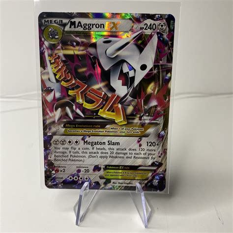 M Mega Aggron EX 94 160 Holo Full Extended Art XY Primal Clash Pokemon