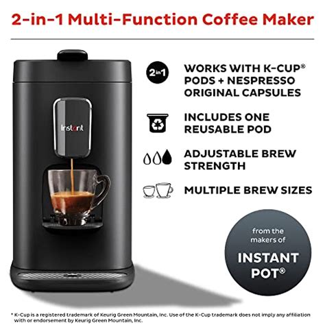 Instant In Multi Function Coffee Maker Compatible With K Cup Pods