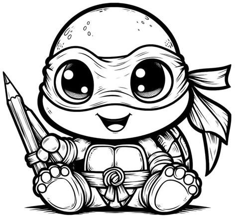 Ninja Turtles Coloring Pages Michelangelo Face