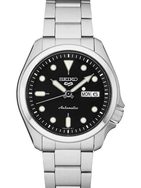 Seiko 5 Sports Automatic 24 Jewel Watch With Black Dial Srpe55