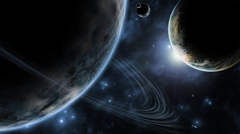 Solar System Planets Space Planet Planetary Rings Digital Art Hd