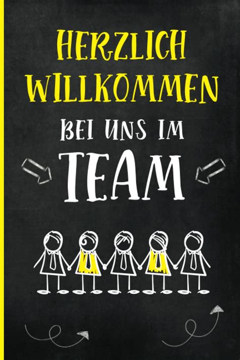 Herzlich Willkommen im Team Notizbuch für Kollege zum Neuanfang ein