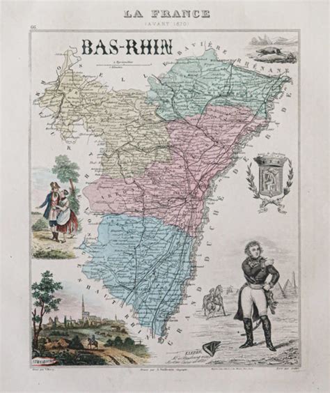 Carte G Ographique Ancienne Du D Partement Du Bas Rhin Cartes Livres