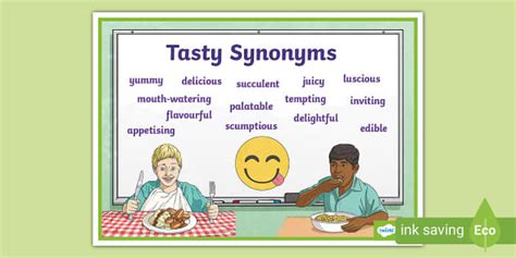 Tasty Synonyms Word Mat Teacher Made Twinkl