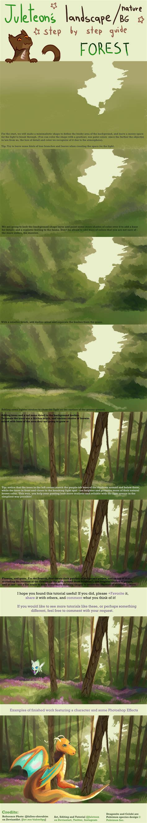 forest digital art tutorial