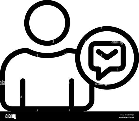 Chat Request Icon Outline Chat Request Vector Icon For Web Design