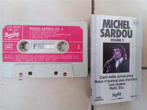 Cassette Audio K Michel Sardou B Gard Musique Cd