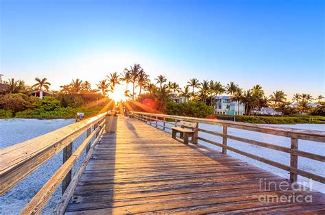 Sunrise Naples Pier Florida Photograph By Hans Juergen Leschmann