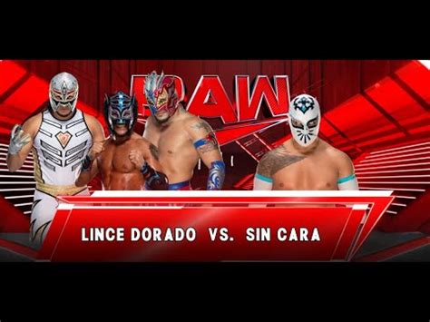 WWE 2K23 LINCE DORADO VS SIN CARA GAMEPLAY PC YouTube