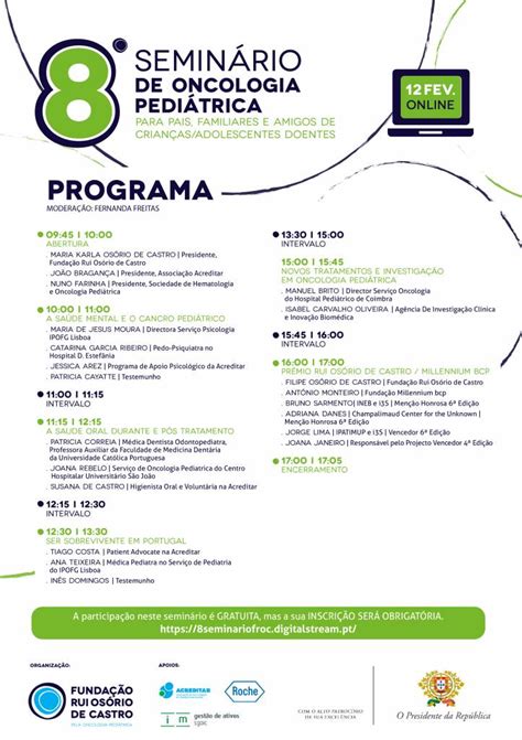 8º Seminário de Oncologia Pediátrica 12 de Fevereiro Fundação Rui