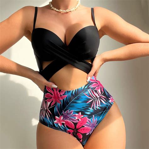 Mitankcoo Sexy Bikini Set For Women Two Piece Swimsuits V Neck Low