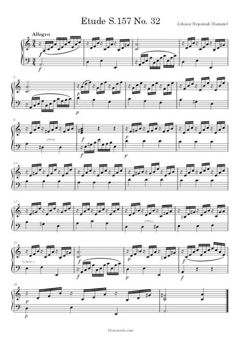 Etude In A Minor S 157 No 32 PDF Sheet Music