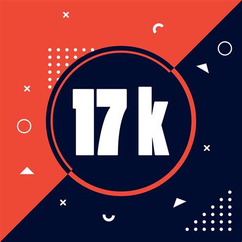 17k followers with memphis style 3418992 Vector Art at Vecteezy