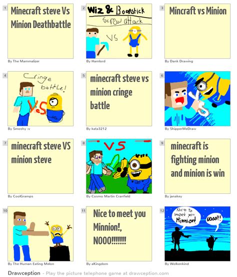 Minecraft steve Vs Minion Deathbattle - Drawception