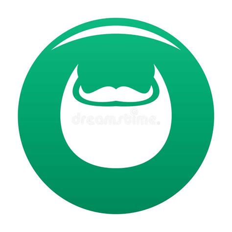 Verde Del Vector Del Icono De La Barba Del Hombre Ilustraci N Del