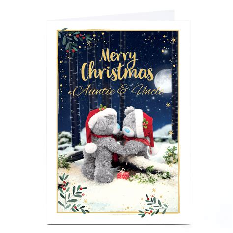 Buy Personalised Tatty Teddy Christmas Card Merry Christmas Bears Auntie And Uncle For Gbp 2 29