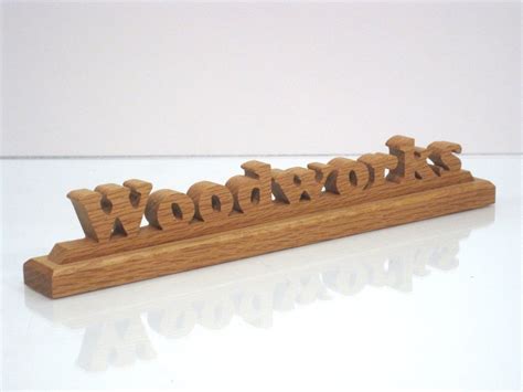 Custom Made Wood Name Plaque Oak