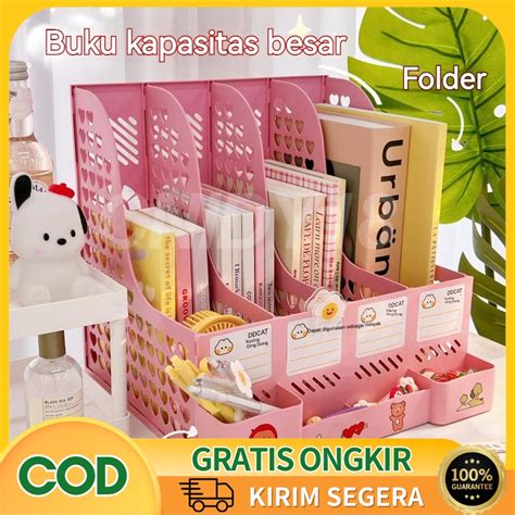 Jual 【cod】rak Buku Sekat Rak Penyimpanan Desktop Organizer Rak