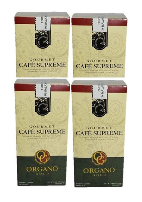 4 Box Organo Gold Supreme Ginseng Ganoderma Coffee