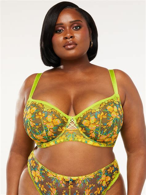 Sweetheart Lace Balconette Bra In Green And Multi Savage X Fenty