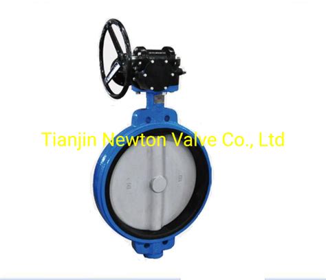 Gearbox Operator Rubber Seat Marine Wafer Butterfly Valves 150175250psi Wafer Butterfly